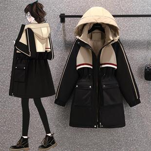 棉服女2024年新款冬季大码胖MM加绒洋气减龄显瘦加厚宽松棉衣外套
