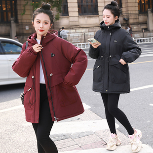 宽松显瘦保暖加绒减龄派克棉衣外套 新款 胖MM大码 棉服女2025年冬装