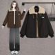 新款 胖MM大码 棉服2025年冬装 宽松显瘦加绒帅气老钱风高级感棉衣女