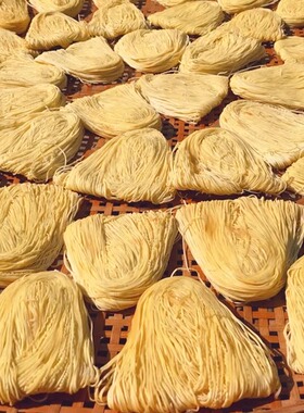 千岛湖日晒面手工面条纯手工炒面专用熟面条农家碱水面独立包装