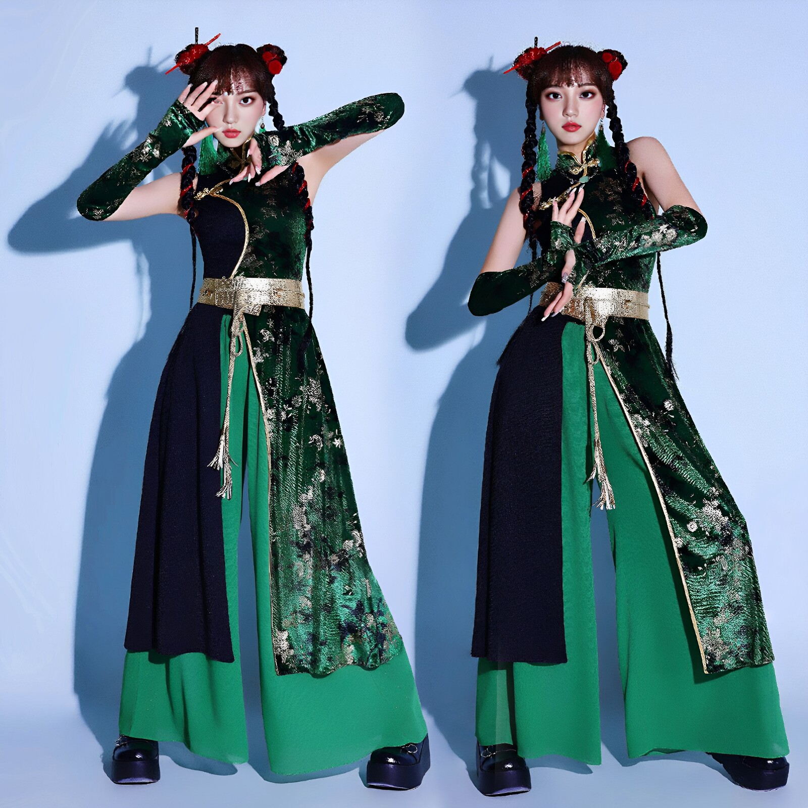 中国风爵士舞演出服装新款国潮风kpop女团打歌服商演年会舞蹈服装