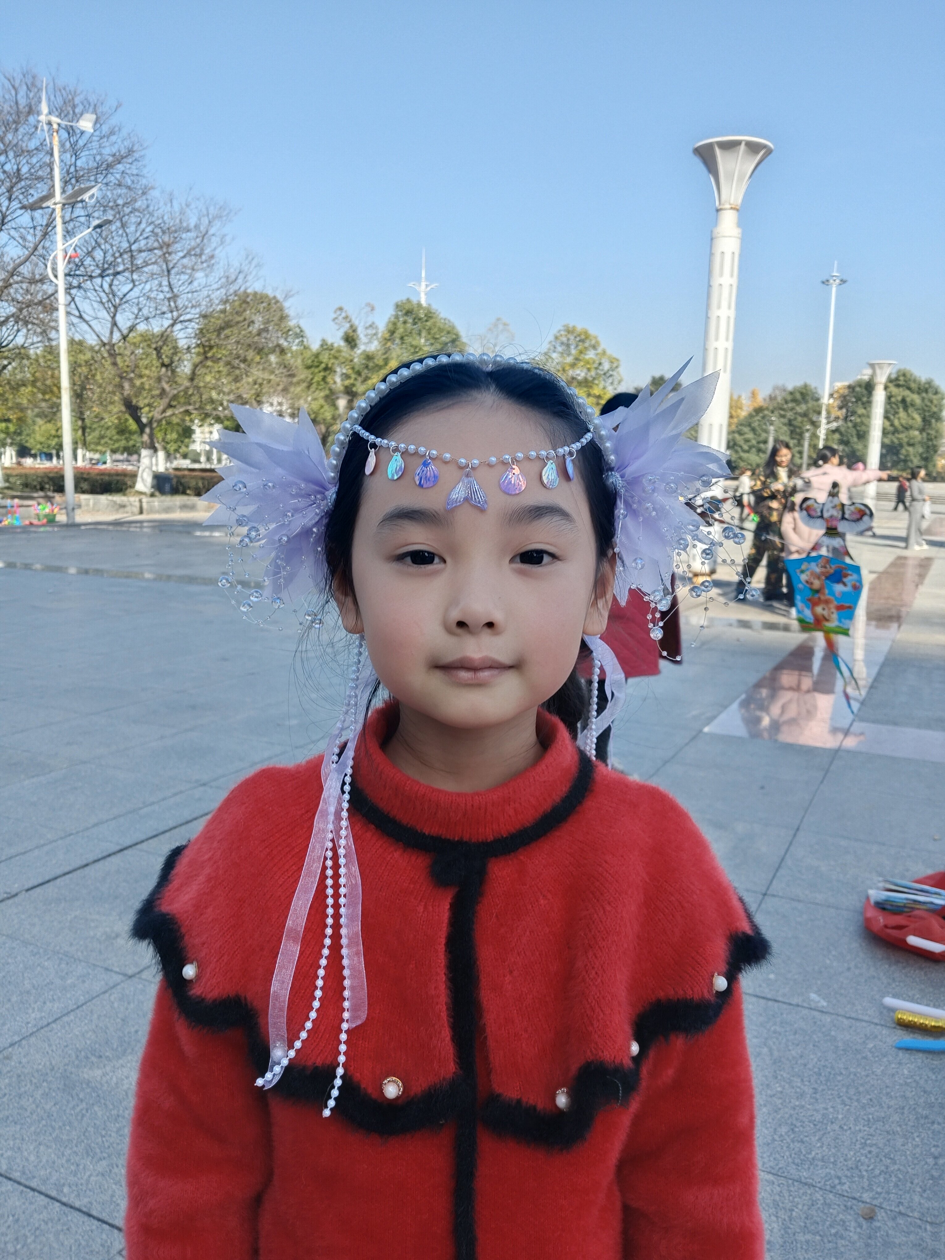 美人鱼发箍批发成品带灯发光儿童手工发箍成品