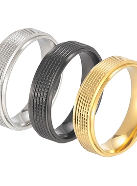 新泱男女通用钛钢时尚简约戒指