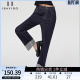 小个子百搭卷边休闲裤 女高级感藏青色直筒裤 子 牛仔裤 傲丝度窄版