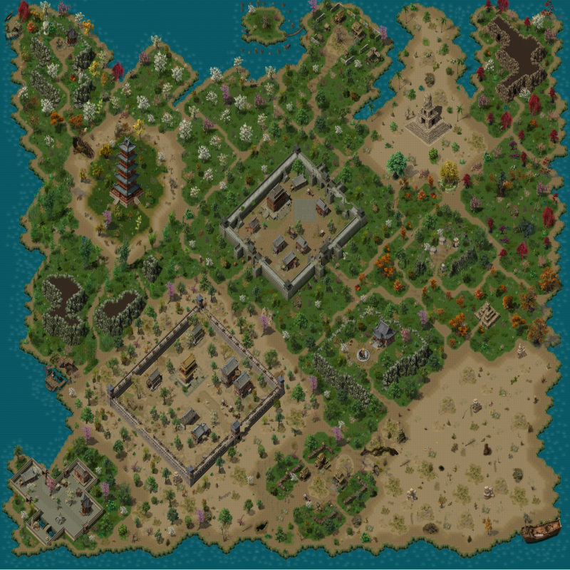 传奇地图素材 灵州古域 四时秘境 高清 独立地砖 无缝封边 DT865