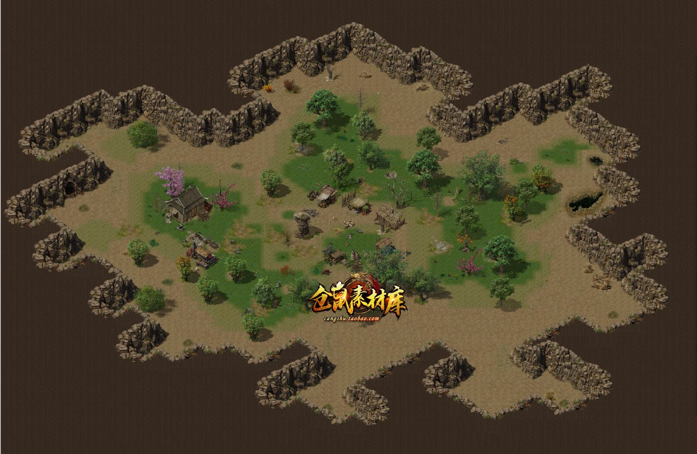 传奇地图素材 重制版 桃源之门 高清动态独立地砖 完整封边h106