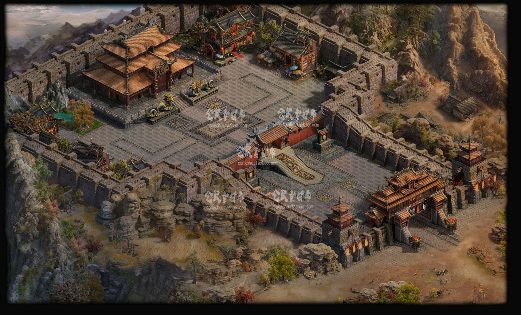 传奇素材 皇城沙巴克 高清独立地砖 无缝封边 无缝封边DT513