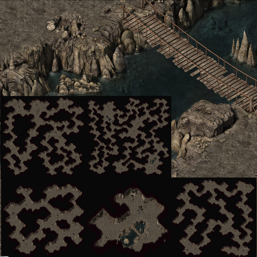 传奇地图素材 新百区 尸魔洞 6层 高清 套图 地砖无缝封边 DT877