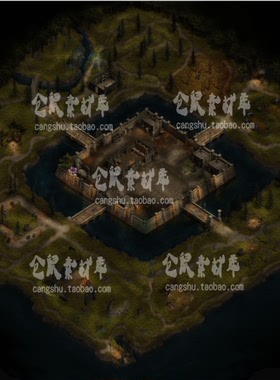 传奇地图素材 奇迹系列 勇者大陆 高清动态地图 无缝封边 DT571