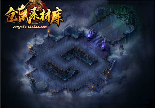传奇地图地砖系列 天篷大殿  独立 封边 带美术原图  DT245