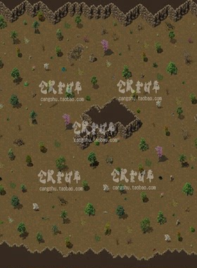 传奇地图素材 东营地 高清动态独立地砖无缝封边 DT620