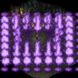 传奇技能素材 全屏 紫嫣 火墙术 目标型 高清 PNG格式  Y2336