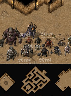 传奇怪物素材  新猪洞  360张 PNG高清图片格式 GW154