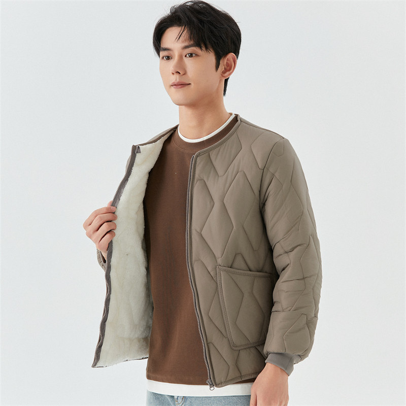 保暖厚秋冬拉链棉衣棉服男