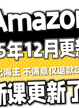 2025亚马逊Amazon注册开店运营跨境电商课程培训选品视频教程全套