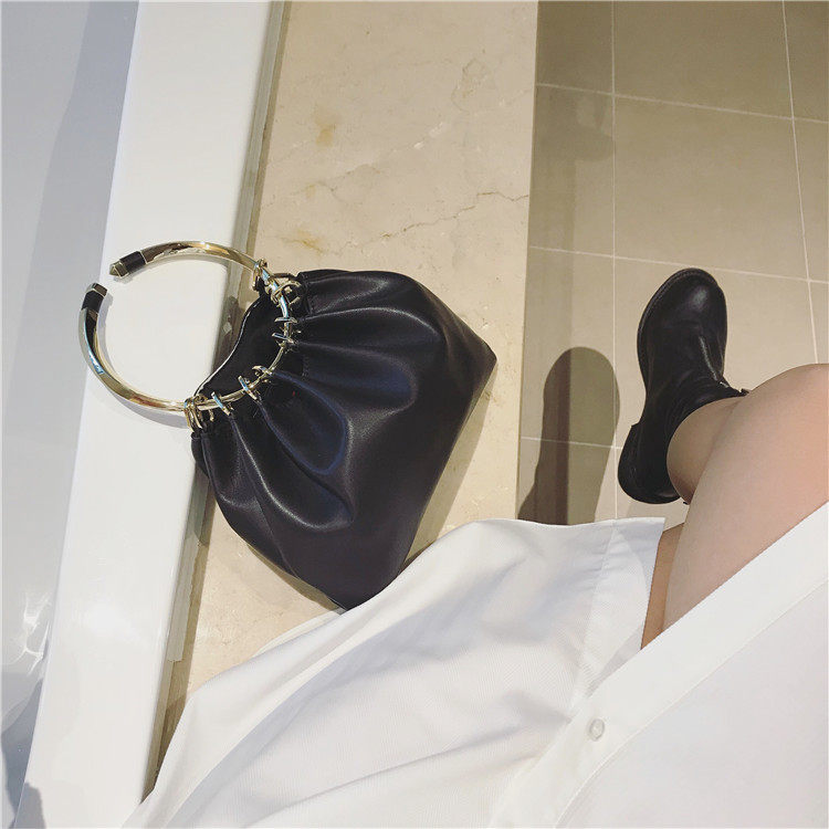 lala High-end customized Metal Circle Handbag 2019 new pattern Texture party Small bagin the Leather/Lady bags/Men's bag, Ms. bags  category - from Buy2taobao.com to provide professional Taobao agent buy service