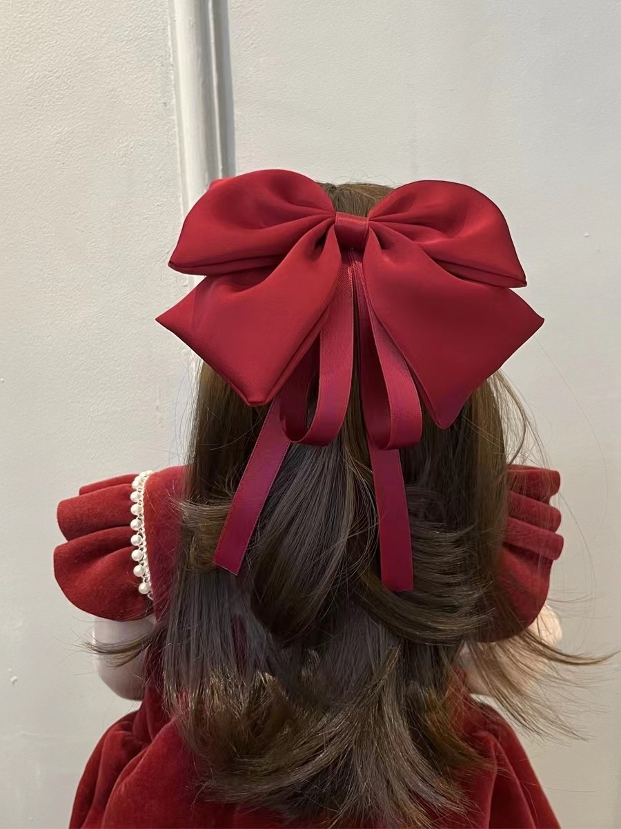 高级感儿童大蝴蝶结发夹公主后脑勺过新年头饰小女孩红色女童发饰,童装/婴儿装/亲子装,发饰,淘宝优惠券,粉丝福利购,淘宝优惠卷