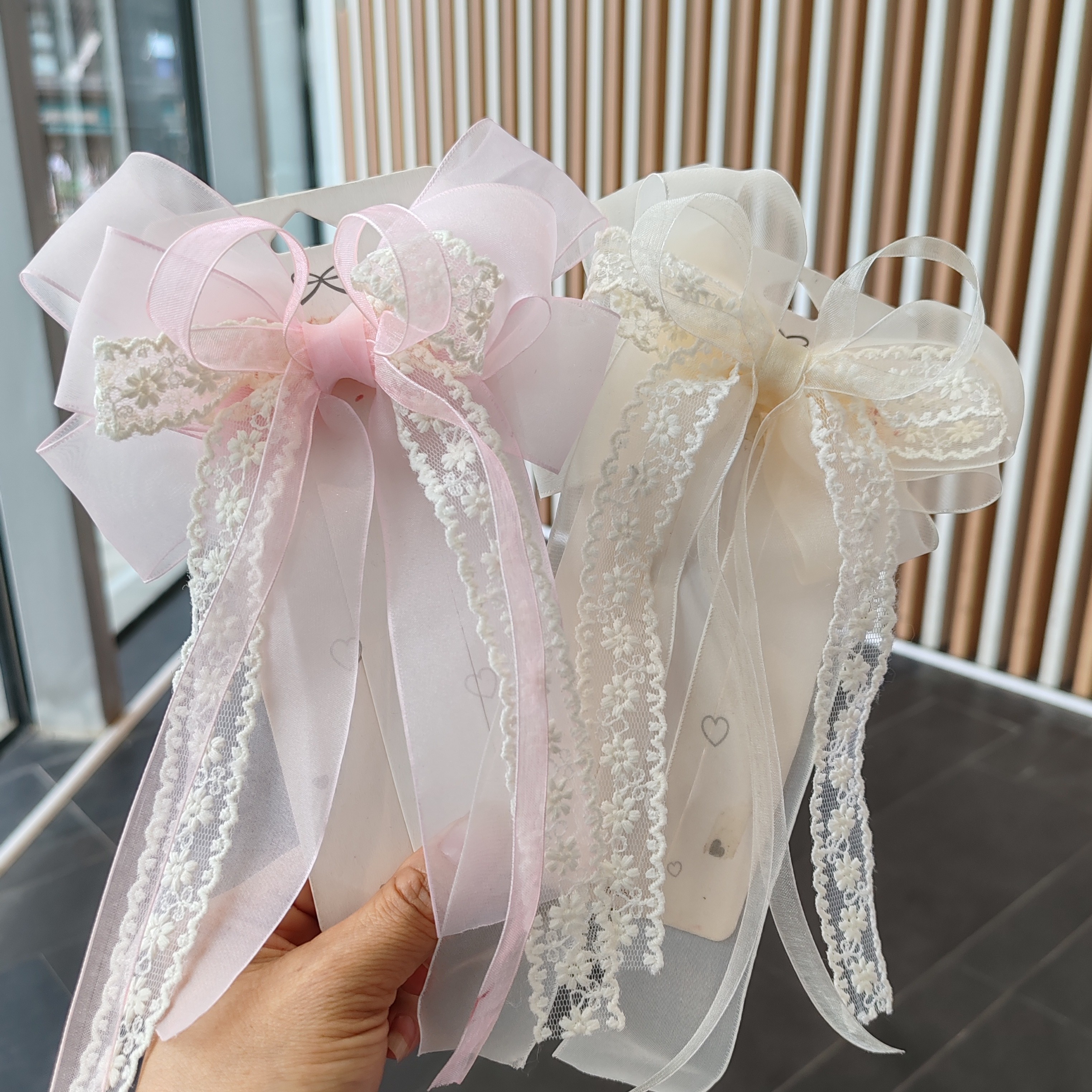 2025新款韩版小清新儿童发夹蕾丝顶夹女童头饰公主发饰飘带发饰