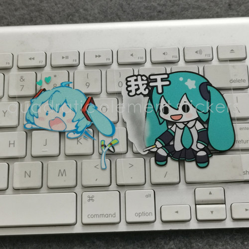 创意车身装饰Miku防水反光贴画