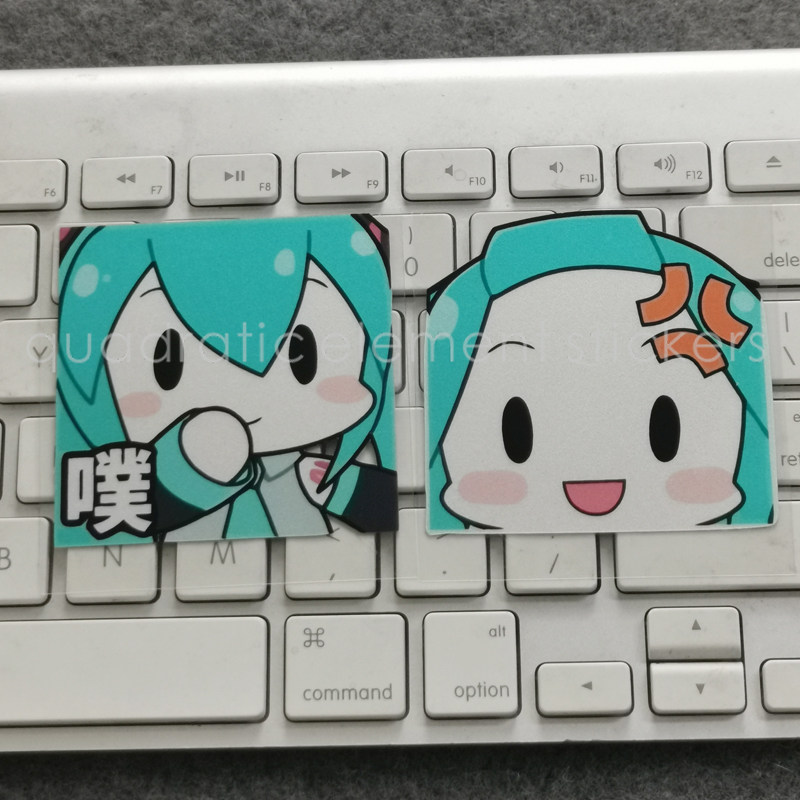 撕贴客创意划痕汽车贴纸防水装饰贴纸电动车二次元表情包反光贴