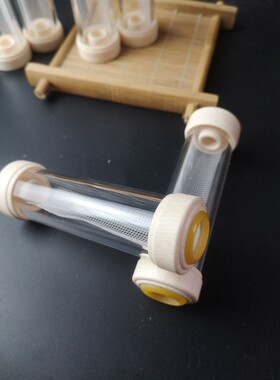 海派虫具竹蛉筒黄蛉筒金蛉子掌中宝虫具用品咂嘴蝈蝈罐仿牙口盖料