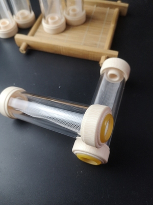 海派虫具竹蛉筒黄蛉筒金蛉子掌中宝虫具用品咂嘴蝈蝈罐仿牙口盖料