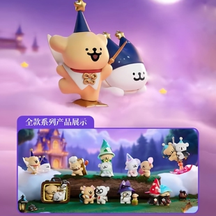 正版玩乐主义线条小狗魔法探险队系列盲盒潮玩桌面摆件礼物手办