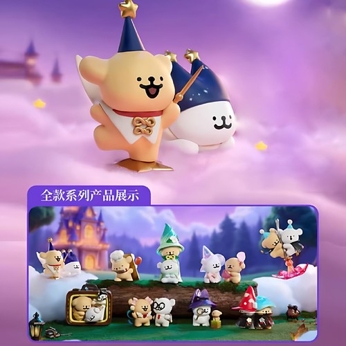 正版玩乐主义线条小狗魔法探险队系列盲盒潮玩桌面摆件礼物手办