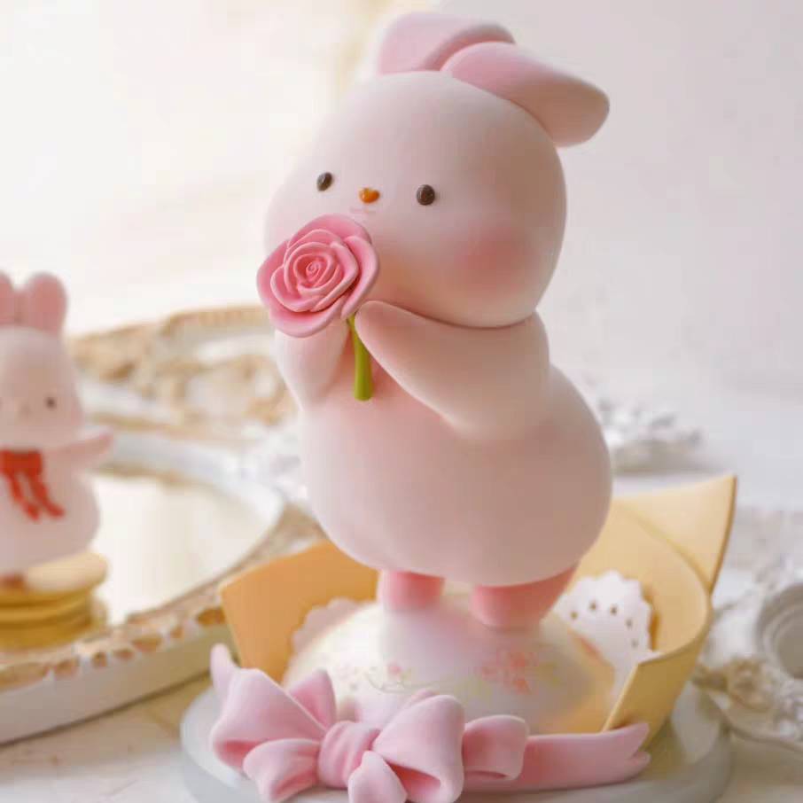 正版momo兔日常盲盒植绒摸摸兔潮玩手办生日可爱礼物儿童女孩摆件