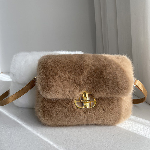 毛毛包高级感毛茸茸斜挎包单肩包