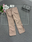 甜美气质休闲裤 高品质粉色时尚 女款 七分直筒裤 韩系复古气质修身