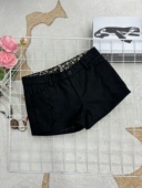 裤 高端时尚 低腰显瘦气质款 修身 简约复古毛呢短裤 显瘦女秋冬款