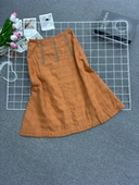 简约文艺风休闲半裙 半身裙女款 时尚 韩系复古气质刺绣格子A版
