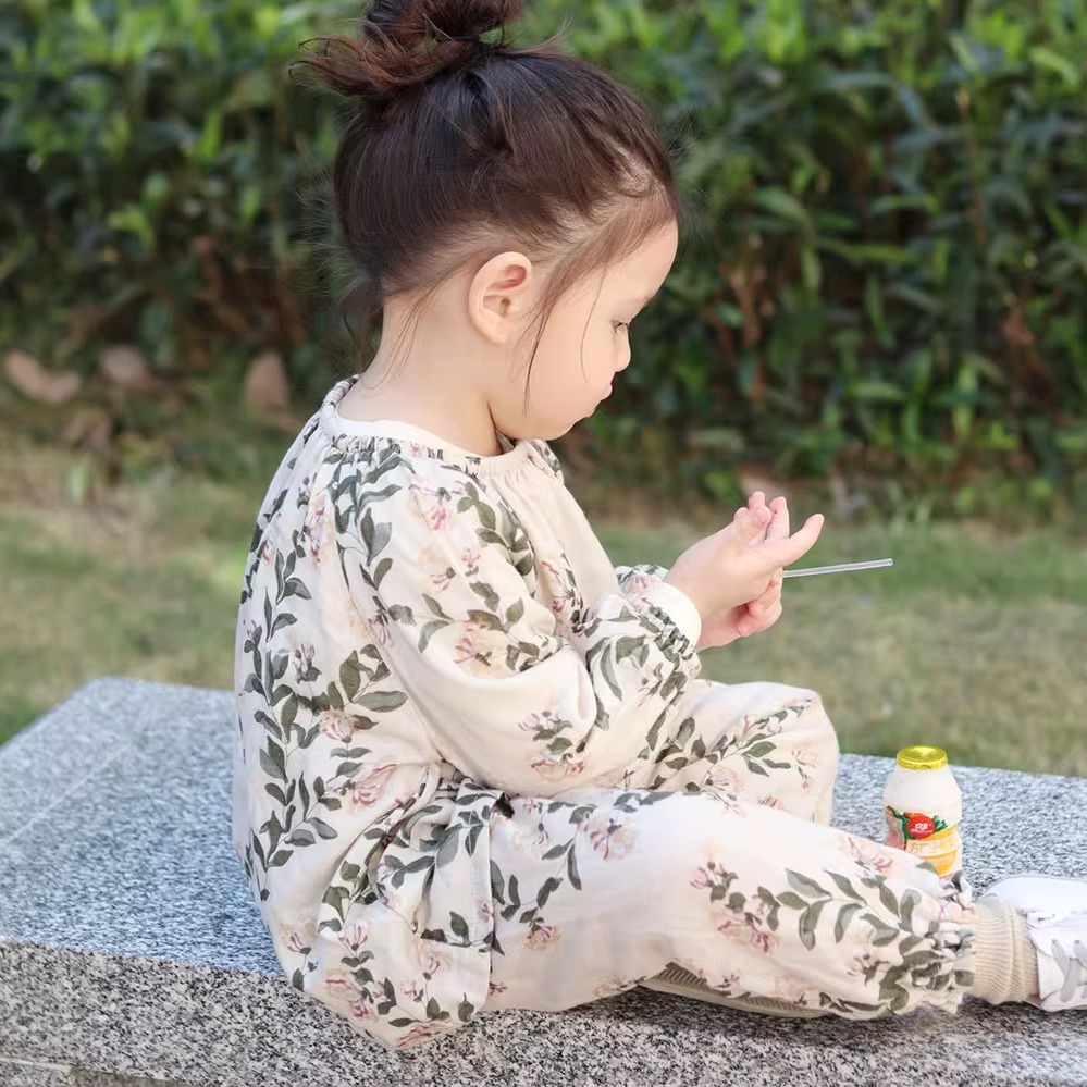 亲子家居服套装春夏轻薄儿童睡衣