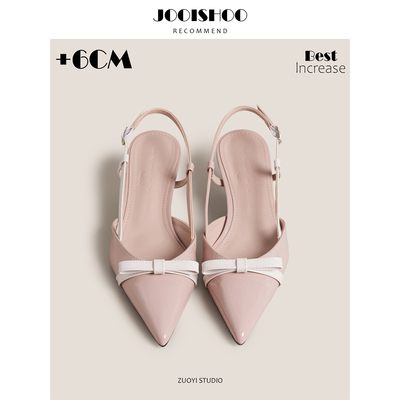 佐一studio法式包头凉鞋女细高跟尖头蝴蝶结气质外穿单鞋