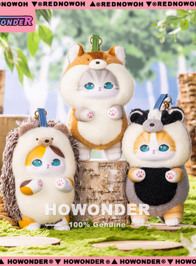 Mofusand 猫福珊迪森林动物毛绒挂件盲盒 北欧小猫公仔礼物鲨鱼猫