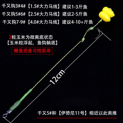 佑宇欧式垂钓微离底钓组成品子线浮水玉米粒湖库钓鲤鱼草鱼鱼钩