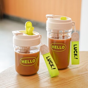 大容量塑料水杯男女学生便携吸管随手杯子耐高温广告礼品定制logo