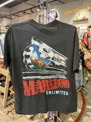 全新New Vintage风格水洗做旧美式复古万宝路Marlboro纯棉短袖T恤