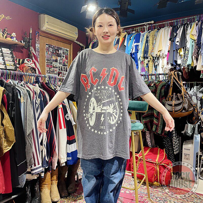 Vintage古着元年美产美式复古ACDC 摇滚乐队短袖T恤