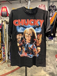 T恤 水洗做旧纯棉卡通鬼娃娃短袖 全新New Vintage风格