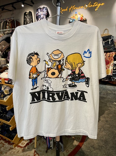 全新New Vintage水洗做旧涅槃NIRVANA史努比联名摇滚乐队纯棉T恤