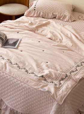 外贸 ins风艾草棉床盖三件套 韩式多功能夹棉被套式床盖四件套