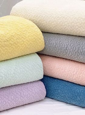 韩国绒纯色宝宝绒婴儿绒床盖一面绒一面纯棉高温水洗双面保暖舒适