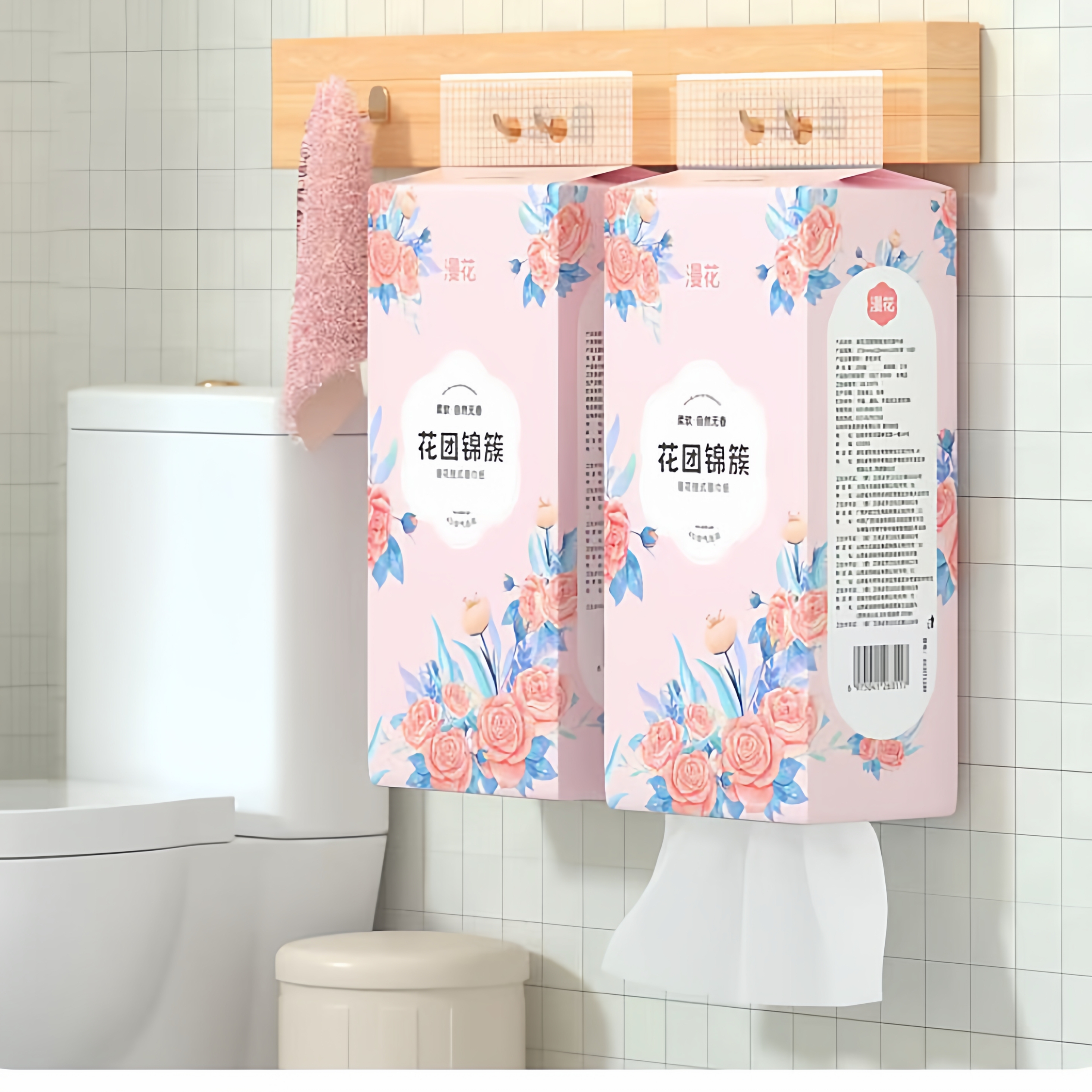 【攒单发货】漫花湘妃悬挂餐巾纸家用实惠装卫生面巾纸抽婴儿纸巾