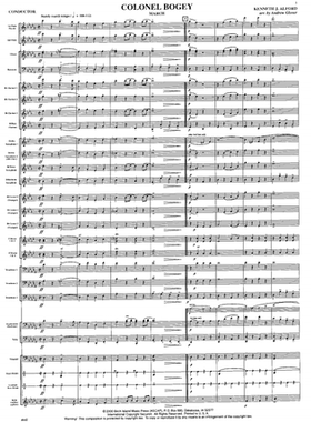 管乐总谱波基上校进行曲交响管乐团合奏总谱分谱+音频