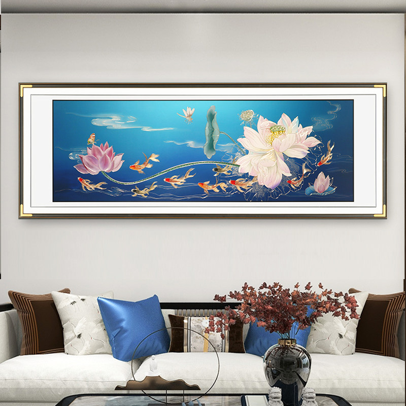 客厅沙发背景墙装饰画中式铜雕画