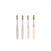 Bamboo Toothbrush, eco-friendly bamboo and wood toothbrush, soft bristle bamboo charcoal brush, 10-piece set, portable for travel thumbnail 5