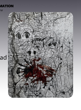 三壳壳原创小众血色简笔画古董白色适用于苹果2023IPADpro/air/5/4/3/旋转亚克力三折书本款带笔槽平板保护套