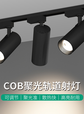 【美国普瑞】轨道射灯led射灯店铺商用COB客厅家用嵌入式商铺导轨